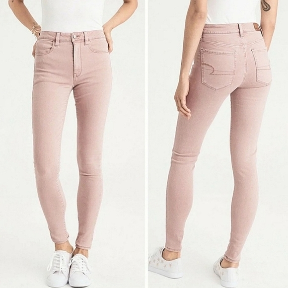 American Eagle Outfitters Denim - AEO 360° Super Stretch Pink Jeggings